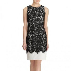 NWOT Lauren Ralph Lauren Black Lace sheath dress sz 4